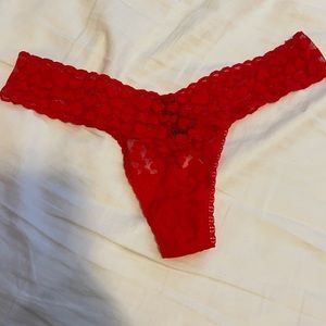 Victoria secret red lace Thong